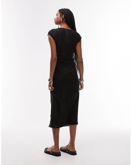 gold dress or black and blue Rohe Cap Sleeve Midi Dress | Black | Dresses