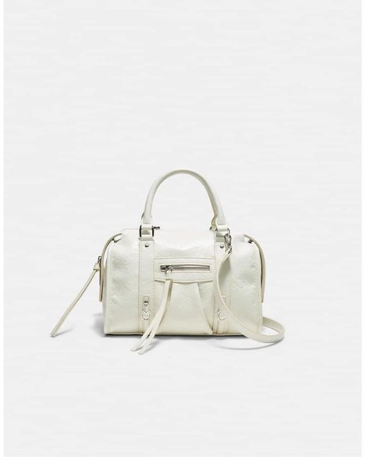 Stradivarius White Medium Bowling Bag