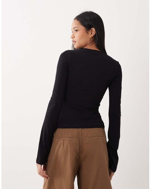 Weekday Black Long Sleeve Top