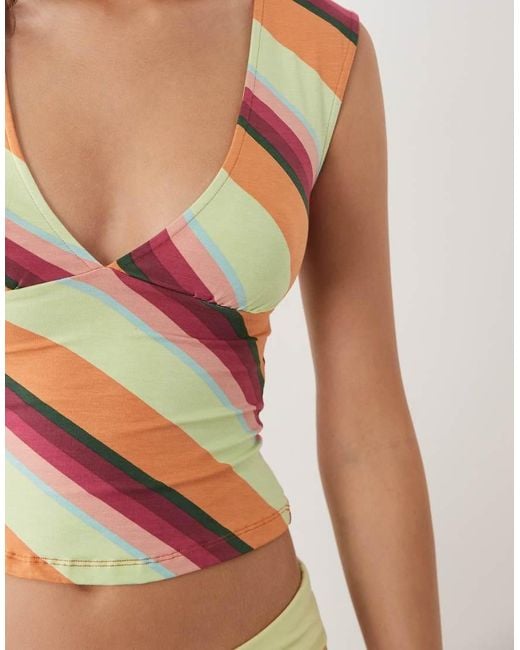 Motel Red Emberly Plunge Top