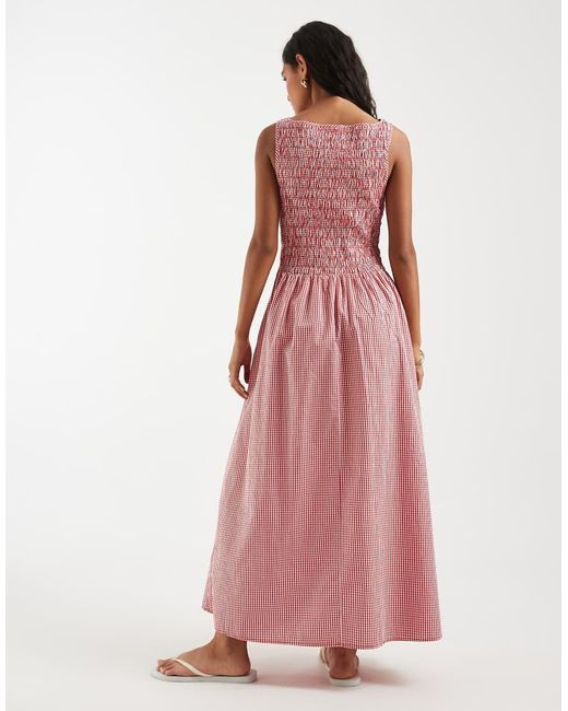 Gap Pink Ruffle Body Midi Dress