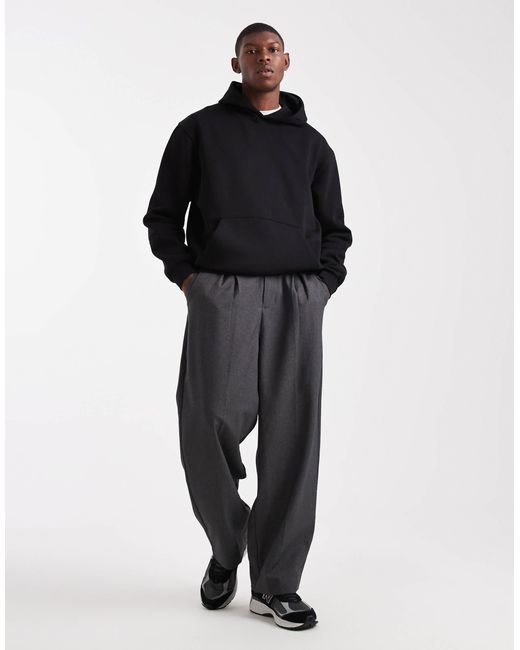 Sweat à capuche décontracté avec imprimé au dos ASOS pour homme en coloris Black