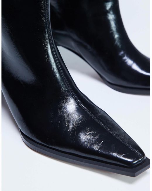 TOPSHOP Black – talia – kniehohe stiefel