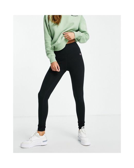 Champion leggings With Logo in Black | Lyst