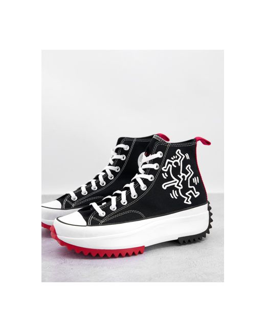 converse x keith haring run star hike high top