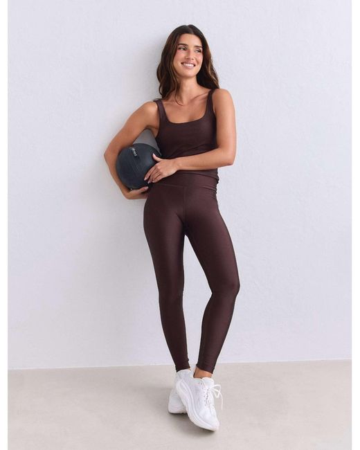 Collant brillant chocolat Aim'n en coloris Brown