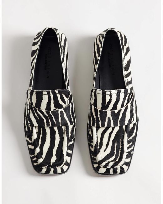 ASOS Black Marvin loafer mit eckiger spitze