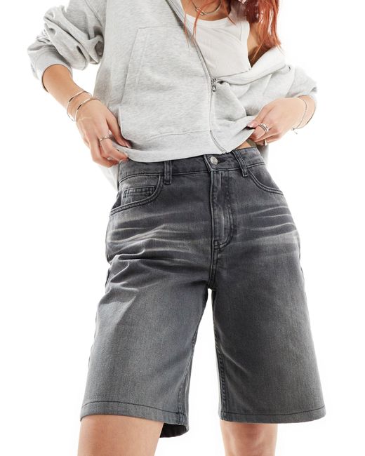Pantalones cortos vaqueros lavado Reclaimed (vintage) de color Gray