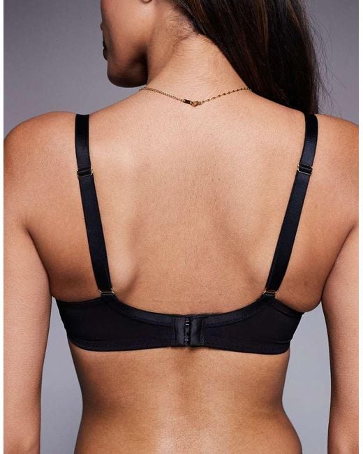 Ann Summers Black Fuller Bust Feline Fantasy Padded Plunge Bra