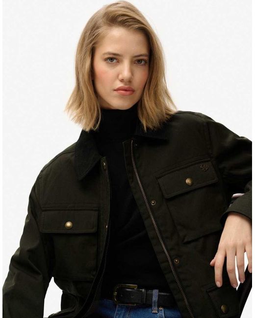 Superdry Black Wax Jacket