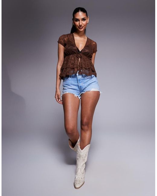Top Da Festival di ASOS in Brown
