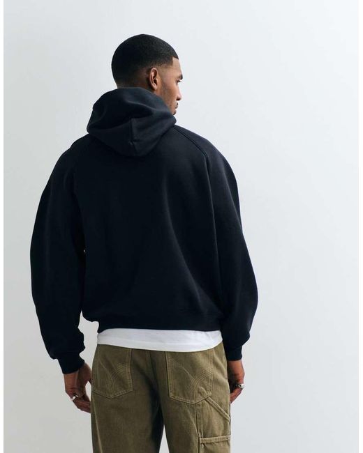 Nike Blue Chest Logo Oversized Heavyweight Hoodie for men