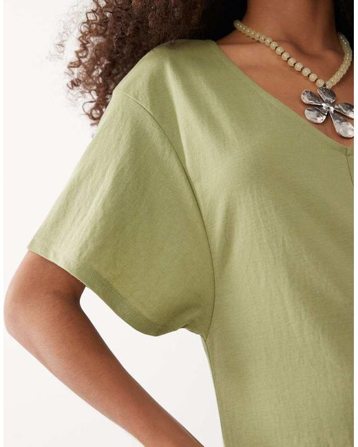 Jdy Green V-neck Short Sleeve Maxi Dress