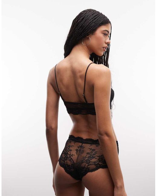 ASOS Black Lola Lace Crop Bandeau