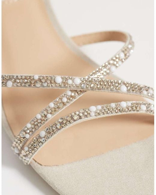 Steve Madden Natural Gabby-P Embellished Block Heeled Sandal
