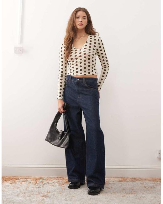 Collusion Natural Mesh Wrap Top