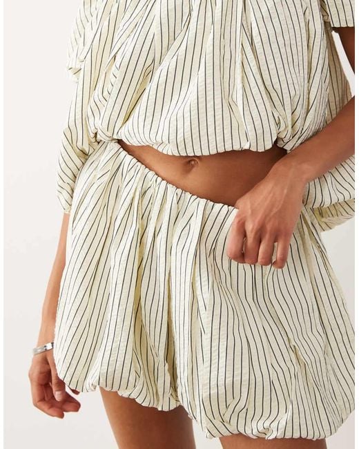ASOS Natural Bubble Short Co-ord