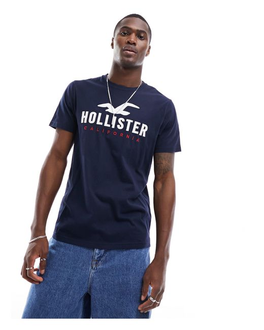 Hollister – funktions-t-shirt in Blue für Herren