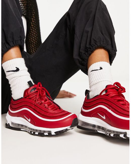 Nike Air Max 97 Satin Trainers in Red | Lyst UK