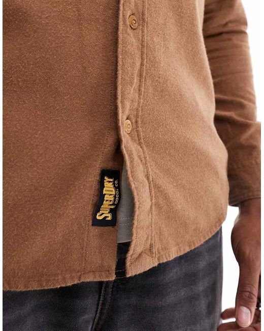 Superdry Brown Trailsman Relaxed Fit Overshirt for men