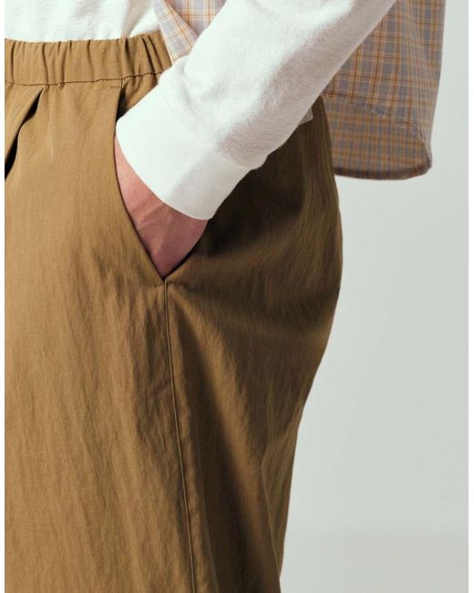 ASOS White Oversized Tapered Trousers With Pleat for men