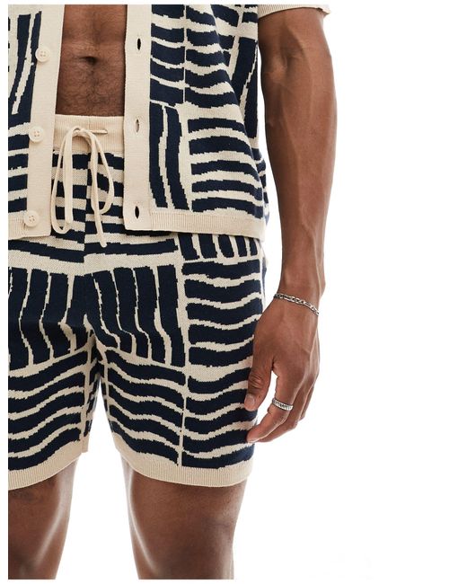 ASOS White Co-ord Knitted Shorts for men
