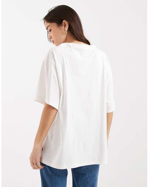 Levi's White Oversized Foil Cowboy Graphic Tee