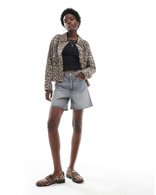 JJXX Gray Leopard Shacket