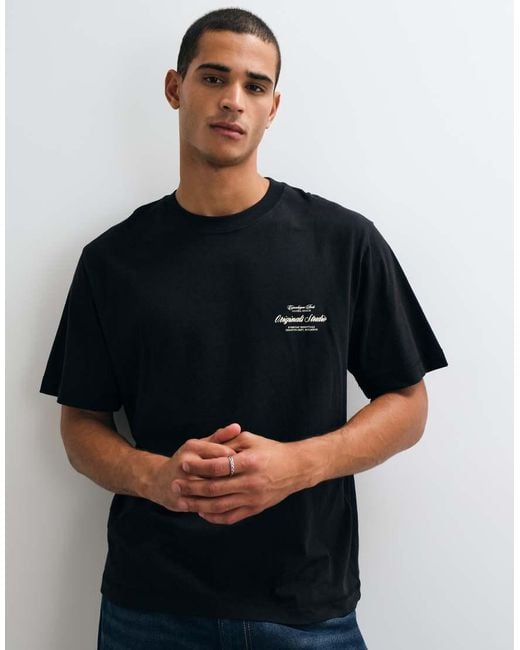 Jack & Jones Blue Original Studios Oversized T-Shirt for men