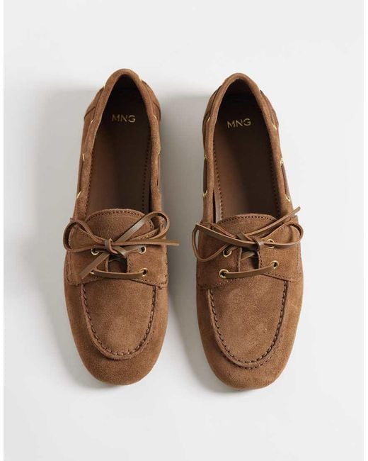 Mango Brown 100% Suede Boat Shoe