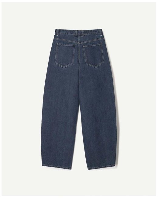 Bershka Blue Barrel Jeans