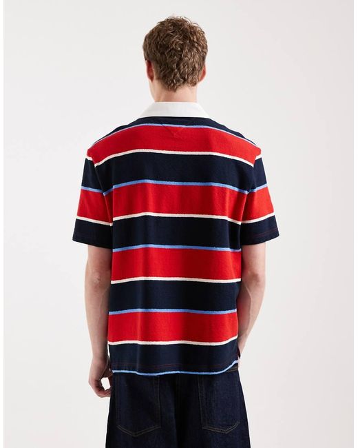 Tommy Hilfiger Red Relaxed Fit Polo Shirt for men