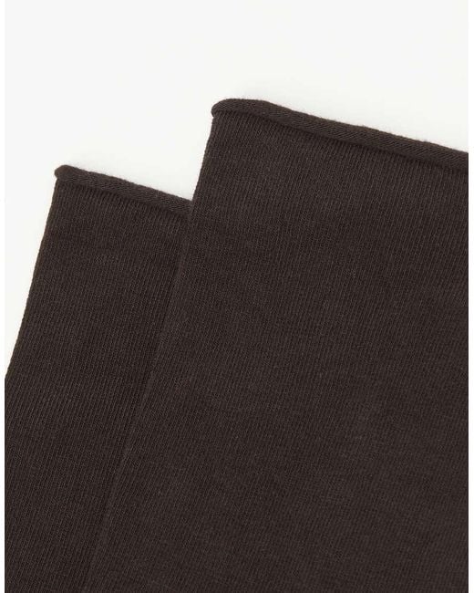 Calzedonia Black Non-Elastic Cotton Ankle Socks