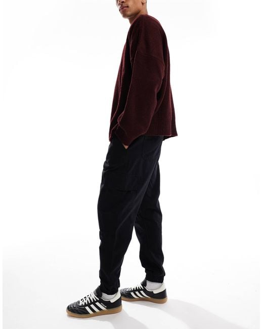 New Look – slim fit cargohose in Black für Herren