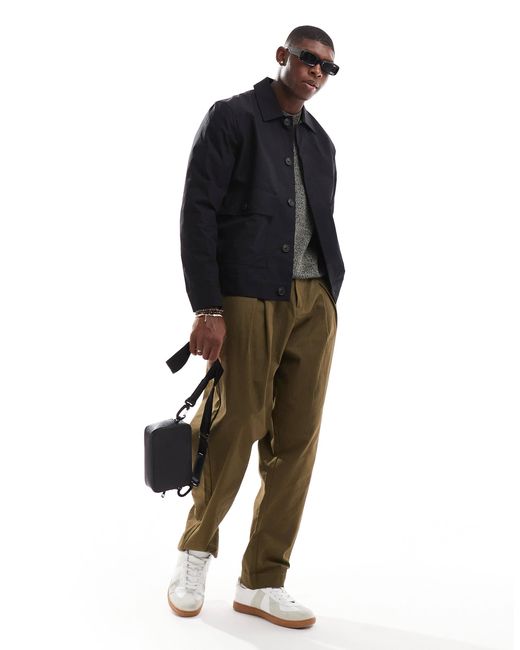River Island Black Smart Chore Jacket for men
