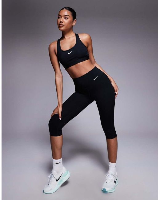 Nike Green Swoosh Light Support Sports Bra