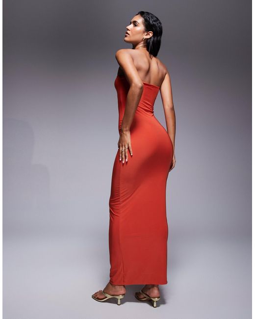 Fashionkilla Red – exklusiv – anschmiegsames, figurformendes, trägerloses maxikleid