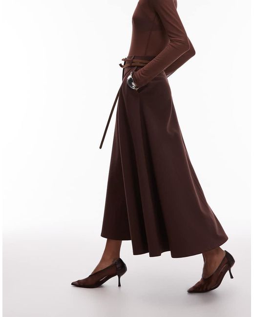 ASOS Purple Tailored Circle Maxi Skirt