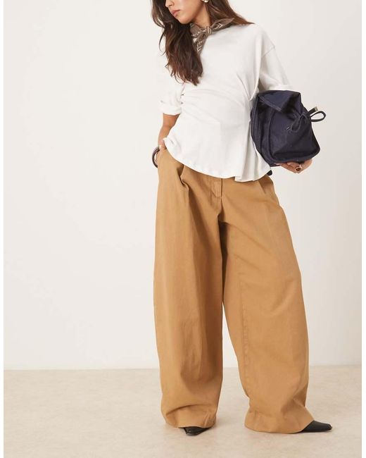 ASOS Oversized Broek in het Natural