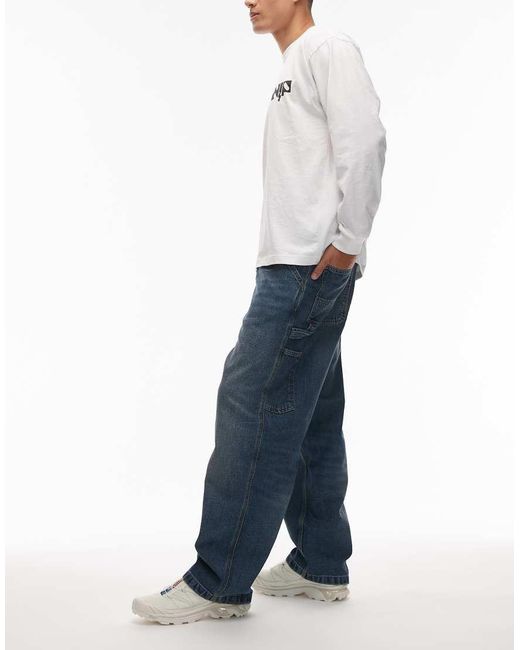 Carhartt Blue Og Single Knee Loose Fit Denim Jeans for men