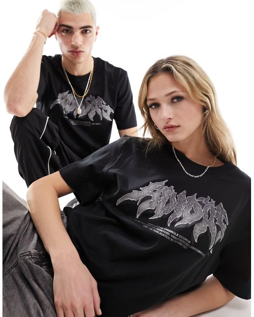 T-shirt unisex nera con grafica di Adidas Originals in Black