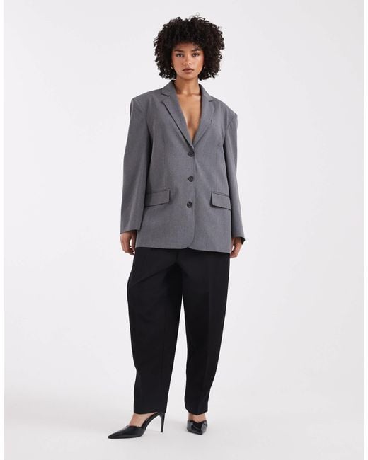 ASOS Gray Wrap Back Blazer