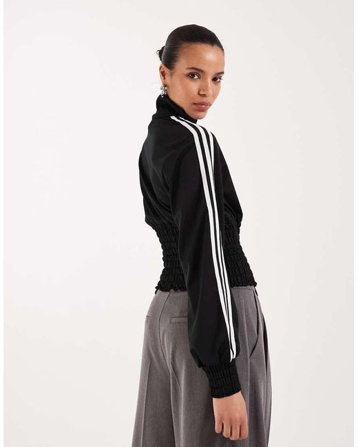 Adidas Originals Black Smocked Firebird Track Top