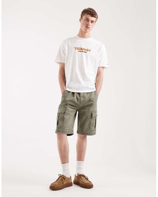 Tommy Hilfiger Green Otis Cargo Shorts for men