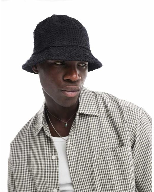 Cappello Da Pescatore Testurizzato di ASOS in Gray da Uomo