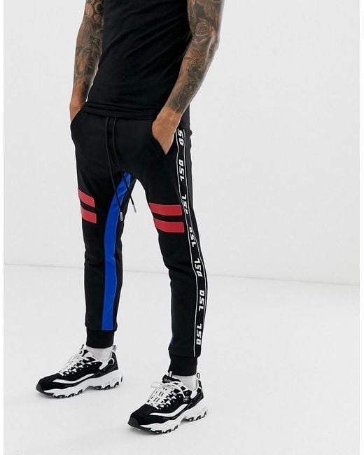 P-Yatri - Pantalon de jogging en molleton avec bande à logo - Noir DIESEL  pour homme en coloris Noir | Lyst