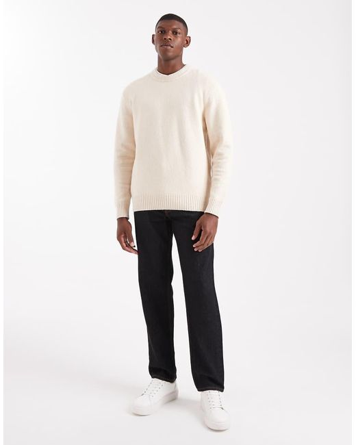 Maglione Comodo Girocollo Color Crema di Only & Sons in Natural da Uomo