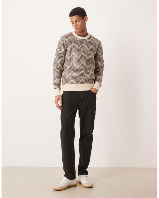 Pull texturé en maille SELECTED pour homme en coloris Gray