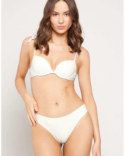 Tezenis Natural Piqué Wave Brazilian Bikini Bottoms