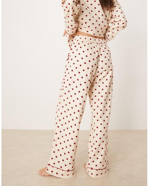 Abercrombie & Fitch Natural Flannel High Rise Boxer Pyjama Bottoms Co-ord